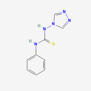 molecular formula C9H9N5S B3060544 1-phenyl-3-(4H-1,2,4-triazol-4-yl)thiourea CAS No. 5102-30-7