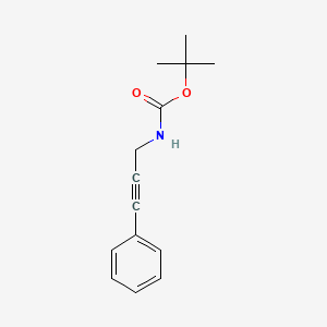 molecular formula C14H17NO2 B3060545 Tert-butyl 3-phenylprop-2-ynylcarbamate CAS No. 512785-77-2