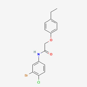 molecular formula C16H15BrClNO2 B3060559 N-(3-bromo-4-chlorophenyl)-2-(4-ethylphenoxy)acetamide CAS No. 527746-29-8