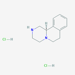 molecular formula C12H18Cl2N2 B3060565 2H-Pyrazino[2,1-a]isoquinoline, 1,3,4,6,7,11b-hexahydro-, dihydrochloride, (R)- CAS No. 5315-02-6
