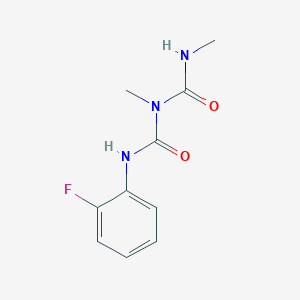 molecular formula C10H12FN3O2 B3060566 1,3-Dimethyl-5-(2-fluorophenyl)biuret CAS No. 53285-95-3