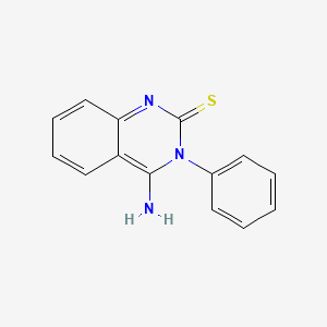 molecular formula C14H11N3S B3060569 4-Amino-3-phenylquinazoline-2(3H)-thione CAS No. 53412-77-4