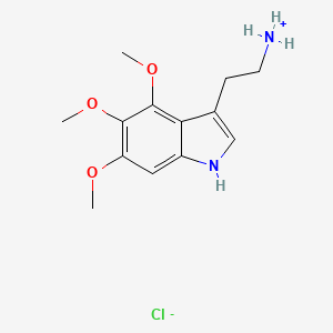 molecular formula C13H19ClN2O3 B3060576 4,5,6-Trimethoxytryptamine CAS No. 5376-34-1