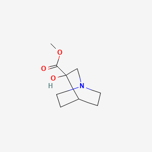molecular formula C9H15NO3 B3060619 Methyl 3-hydroxy-1-azabicyclo[2.2.2]octane-3-carboxylate CAS No. 57598-88-6