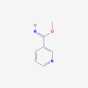 molecular formula C7H8N2O B3060621 methyl pyridine-3-carboximidate CAS No. 57869-84-8