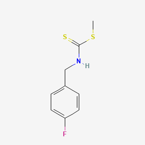 molecular formula C9H10FNS2 B3060647 methyl N-[(4-fluorophenyl)methyl]carbamodithioate CAS No. 61290-95-7