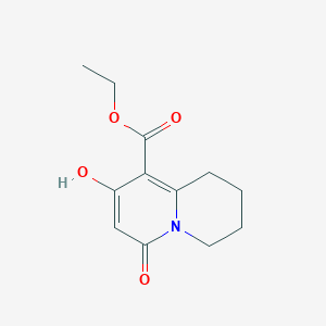 ethyl 8-hydroxy-6-oxo-1,3,4,6-tetrahydro-2H-quinolizine-9-carboxylate