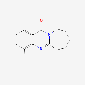 molecular formula C14H16N2O B3060660 4-methyl-7,8,9,10-tetrahydroazepino[2,1-b]quinazolin-12(6H)-one CAS No. 61938-73-6