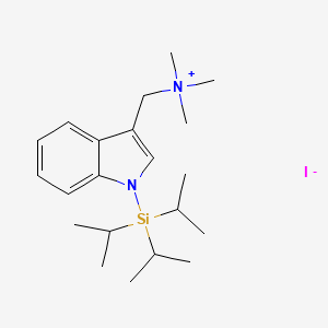 molecular formula C21H37IN2Si B3060661 N,N,N-trimethyl[1-(triisopropylsilyl)-1H-indol-3-yl]methanaminium iodide CAS No. 620598-21-2