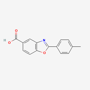 molecular formula C15H11NO3 B3060683 2-p-Tolylbenzo[d]oxazole-5-carboxylic acid CAS No. 63556-98-9