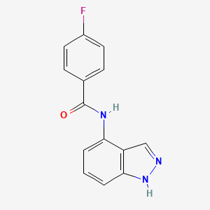 molecular formula C14H10FN3O B3060711 4-fluoro-N-(1H-indazol-4-yl)benzamide CAS No. 685108-36-5