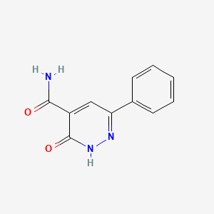 molecular formula C11H9N3O2 B3060800 3-Oxo-6-phenyl-2,3-dihydropyridazine-4-carboxamide CAS No. 87769-56-0