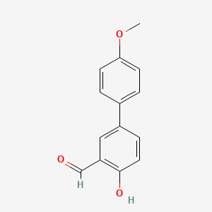 molecular formula C14H12O3 B3060821 2-Formyl-4-(4-methoxyphenyl)phenol CAS No. 893737-57-0
