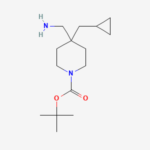Tert-butyl 4-(aminomethyl)-4-(cyclopropylmethyl)piperidine-1-carboxylate