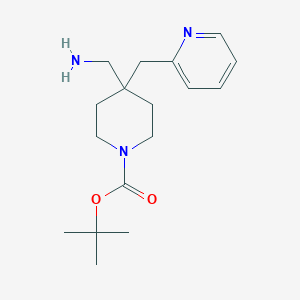 Tert-butyl 4-(aminomethyl)-4-(pyridin-2-ylmethyl)piperidine-1-carboxylate