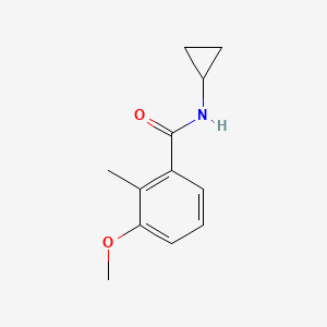molecular formula C12H15NO2 B3060831 N-cyclopropyl-3-methoxy-2-methylbenzamide CAS No. 897948-59-3