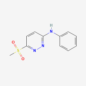 molecular formula C11H11N3O2S B3060865 3-Pyridazinamine,6-(methylsulfonyl)-n-phenyl- CAS No. 92290-00-1
