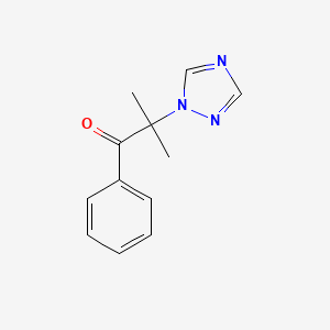 molecular formula C12H13N3O B3060870 2-methyl-1-phenyl-2-(1h-1,2,4-triazol-1-yl)propan-1-one CAS No. 94154-45-7