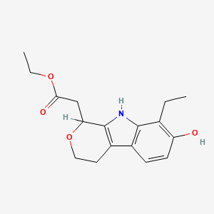 1,8-Diethyl-1,3,4,9-tetrahydro-7-hydroxypyrano(3,4-b)indole-1-acetic acid