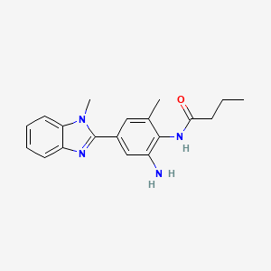 N-[2-Amino-6-methyl-4-(1-methyl-1H-benzimidazol-2-yl)phenyl]butanamide