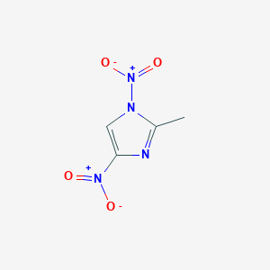 molecular formula C4H4N4O4 B3060975 1H-Imidazole, 2-methyl-1,4-dinitro- CAS No. 19182-82-2