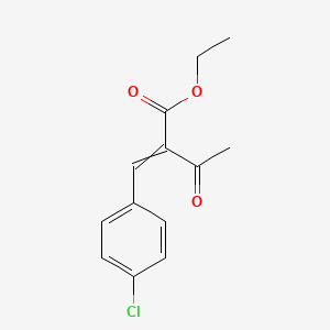 molecular formula C13H13ClO3 B3060976 Butanoic acid, 2-[(4-chlorophenyl)methylene]-3-oxo-, ethyl ester CAS No. 19411-80-4