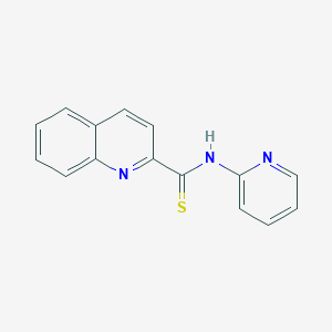 molecular formula C15H11N3S B3060978 2-Quinolinecarbothioamide,n-2-pyridinyl- CAS No. 1968-56-5