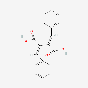 molecular formula C18H14O4 B3060980 2,3-Bis[(E)-benzylidene]butanedioic acid CAS No. 19806-12-3