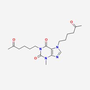 3-Methyl-1,7-bis(5-oxohexyl)-3,7-dihydro-1H-purine-2,6-dione