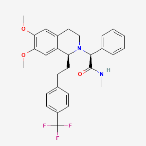 molecular formula C29H31F3N2O3 B3060985 (S)-2-((S)-6,7-Dimethoxy-1-(4-(trifluoromethyl)phenethyl)-3,4-dihydroisoquinolin-2(1H)-yl)-N-methyl-2-phenylacetamide CAS No. 2055114-67-3