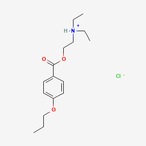 molecular formula C16H26ClNO3 B3061000 diethyl-[2-(4-propoxybenzoyl)oxyethyl]azanium;chloride CAS No. 2350-31-4