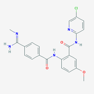 N-(5-Chloro-2-pyridinyl)-2-((4-(imino(methylamino)methyl)benzoyl)amino)-5-methoxybenzamide