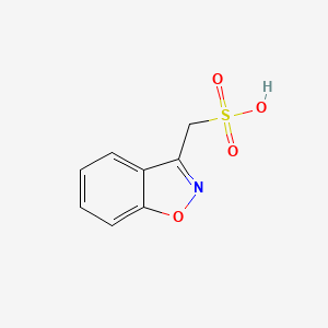 molecular formula C8H7NO4S B3061047 1,2-苯并异恶唑-3-甲磺酸 CAS No. 342623-49-8