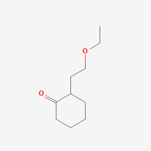 molecular formula C10H18O2 B3061066 Cyclohexanone, 2-(2-ethoxyethyl)- CAS No. 3884-52-4