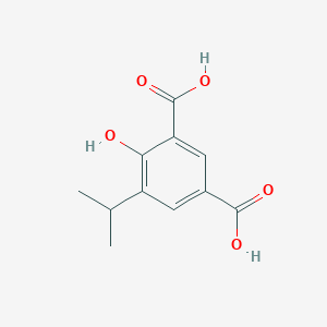molecular formula C11H12O5 B3061074 1,3-Benzenedicarboxylic acid, 4-hydroxy-5-(1-methylethyl)- CAS No. 40946-46-1