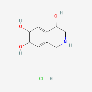 molecular formula C9H12ClNO3 B3061077 1,2,3,4-Tetrahydro-4,6,7-isoquinolinetriol hydrochloride CAS No. 41462-32-2