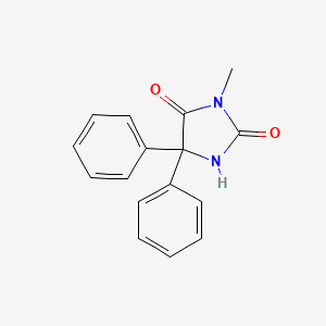 molecular formula C16H14N2O2 B3061081 3-Methyl-5,5-diphenylimidazolidine-2,4-dione CAS No. 4224-00-4
