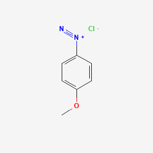 molecular formula C7H7ClN2O B3061086 Benzenediazonium, 4-methoxy-, chloride CAS No. 4346-59-2