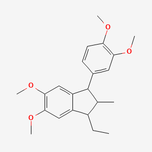 1-(3,4-Dimethoxyphenyl)-3-ethyl-5,6-dimethoxy-2-methyl-2,3-dihydro-1h-indene