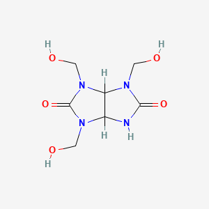 molecular formula C7H12N4O5 B3061097 Tetrahydro-1,3,4-tris(hydroxymethyl)imidazo[4,5-d]imidazole-2,5(1H,3H)-dione CAS No. 5001-82-1