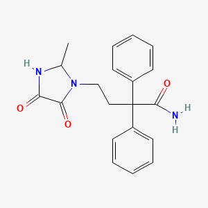 4-(2-Methyl-4,5-dioxoimidazolidine-1-yl)-2,2-diphenylbutanamide