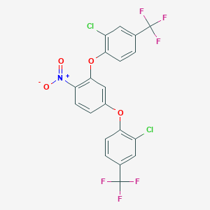 molecular formula C20H9Cl2F6NO4 B3061103 2,4-Bis(2-chloro-4-trifluoromethylphenoxy)nitrobenzene CAS No. 50594-75-7