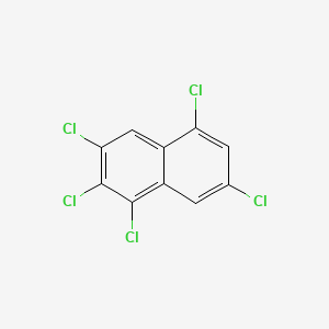 molecular formula C10H3Cl5 B3061118 1,2,3,5,7-Pentachloronaphthalene CAS No. 53555-65-0