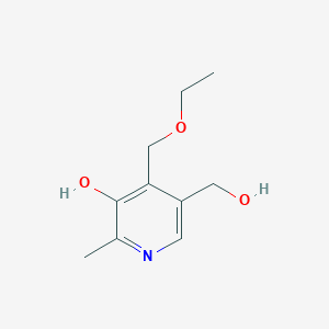molecular formula C10H15NO3 B3061119 4-(Ethoxymethyl)-5-(hydroxymethyl)-2-methylpyridin-3-ol CAS No. 53580-89-5