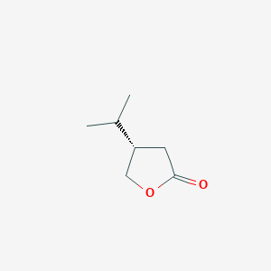 molecular formula C7H12O2 B3061120 (S)-beta-(2-propyl)-gamma-butyrolactone CAS No. 53657-15-1