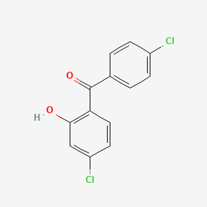 molecular formula C13H8Cl2O2 B3061176 Methanone, (4-chloro-2-hydroxyphenyl)(4-chlorophenyl)- CAS No. 60805-31-4