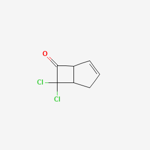 molecular formula C7H6Cl2O B3061194 7,7-Dichlorobicyclo[3.2.0]hept-3-en-6-one CAS No. 63319-59-5