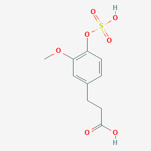molecular formula C10H12O7S B030615 3-[3-甲氧基-4-(磺酰氧基)苯基]丙酸 CAS No. 86321-33-7