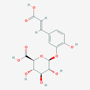molecular formula C15H16O10 B030616 (2S,3S,4S,5R,6S)-6-[5-[(E)-2-carboxyethenyl]-2-hydroxyphenoxy]-3,4,5-trihydroxyoxane-2-carboxylic acid CAS No. 1093679-73-2
