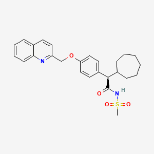 (alphaR)-N-(Methylsulfonyl)-alpha-(4-(2-quinolinylmethoxy)phenyl)cycloheptaneacetamide